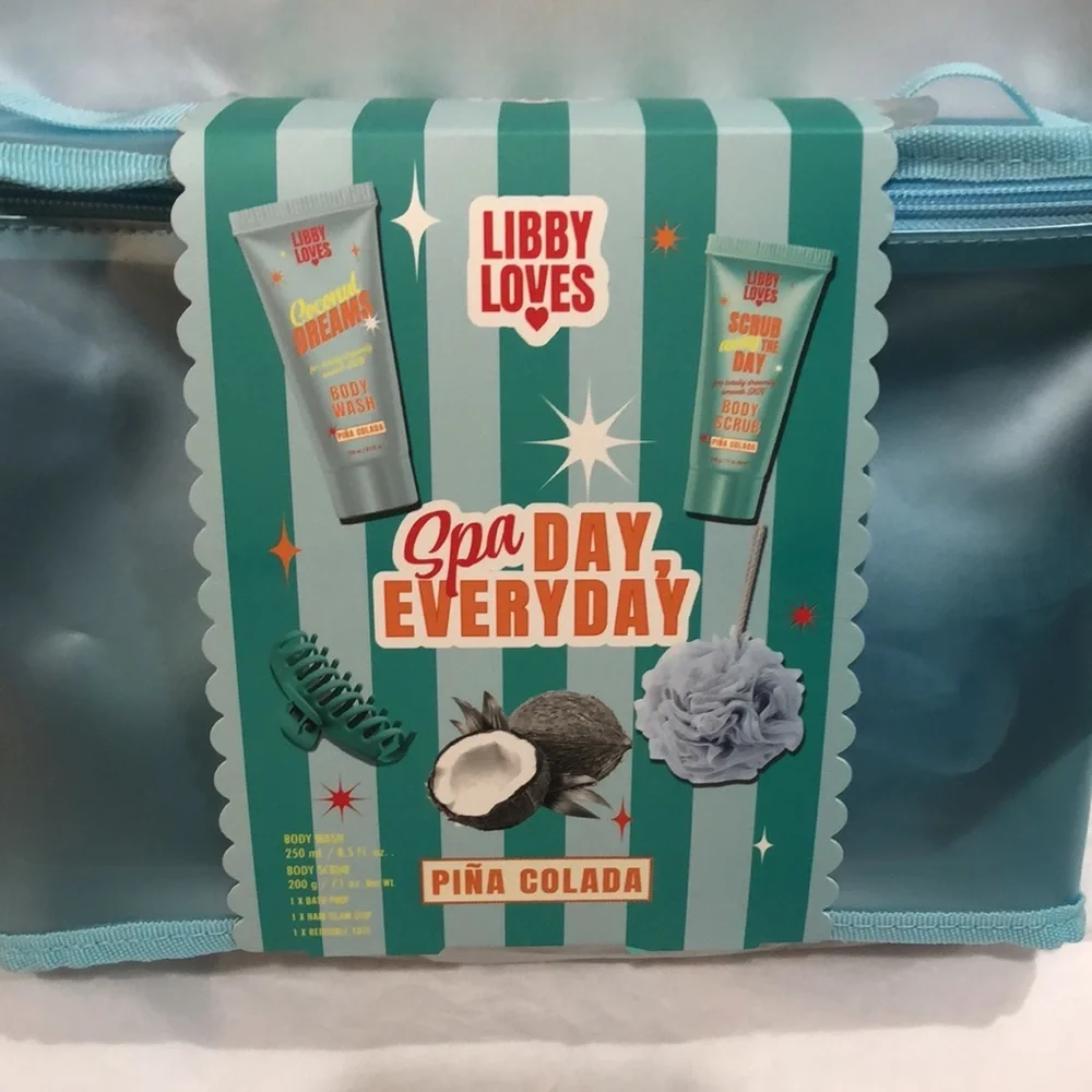 Libby Loves 5piece Spa day everyday pina colada spa kit new‎